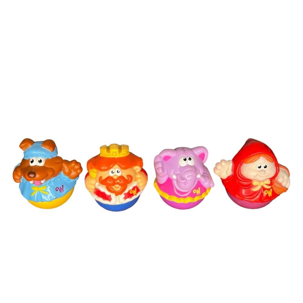 Playskool Weeble Woobles Red Riding Hood Ballerina Elephant King Bear